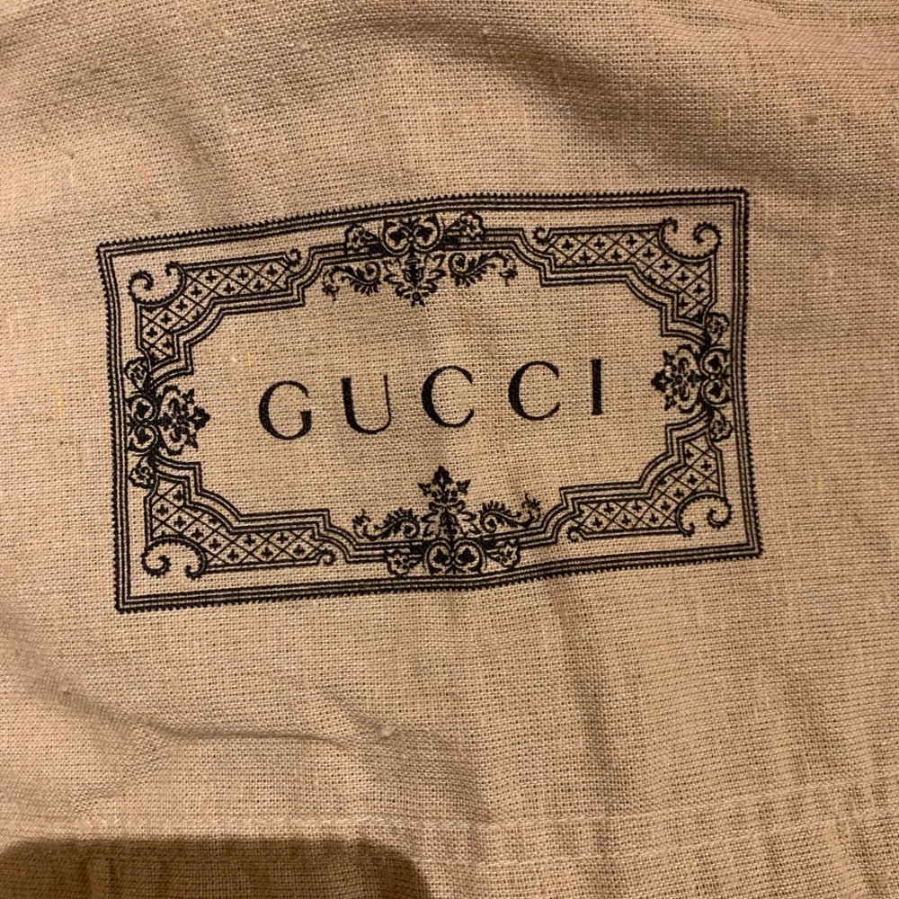 Gucci Tan Garment Bag with Black Logo